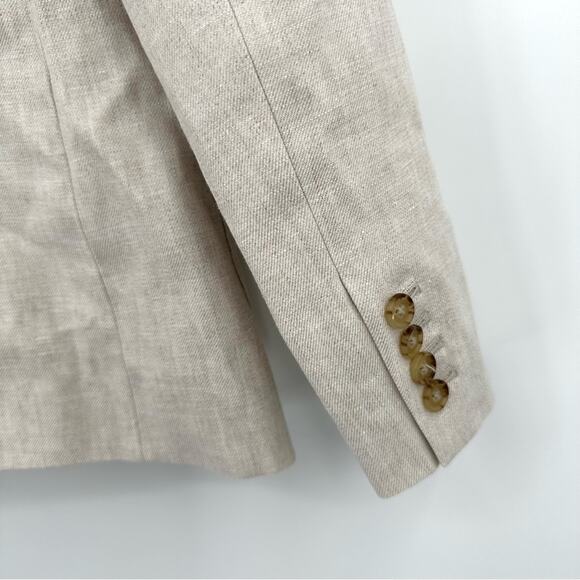 J Crew Helena Blazer in stretch linen flax ivory Size 6 - Picture 6 of 7